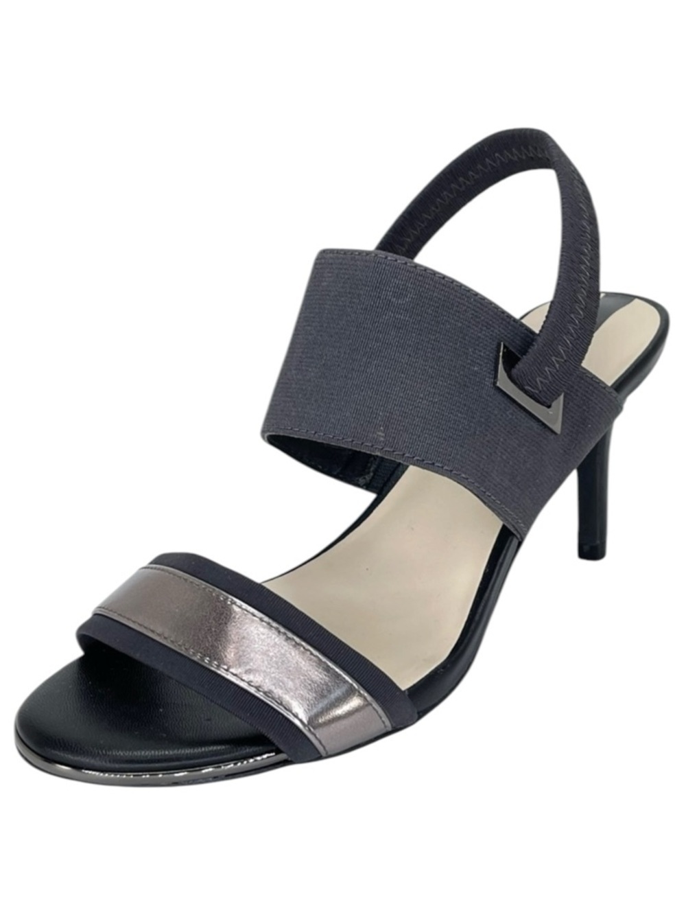 Alfani Genevia Elastic Black/Silver Womens Heels Size 6.5M